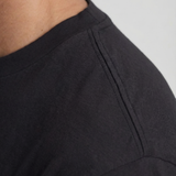 Long sleeve crew neck in dark blue cotton