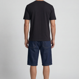 Long sleeve crew neck in dark blue cotton