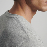 Long sleeve crew neck in dark blue cotton