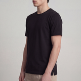 Long sleeve crew neck in dark blue cotton