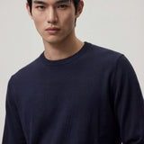 Maglione uomo girocollo Seta e Cotone leggero, regular fit